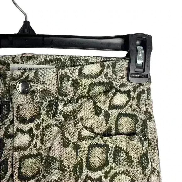 Good American Good Legs Grey Leopard Animal Print Skinny Jeans Size 00/24 - Picture 5 of 9